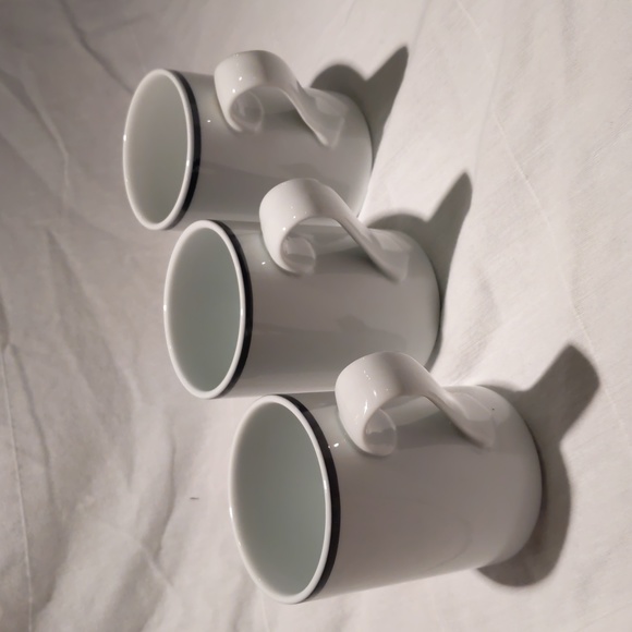 Dansk Bistro Christianshavn Blue Cups Mugs (3) Coffee Tea - Picture 6 of 6